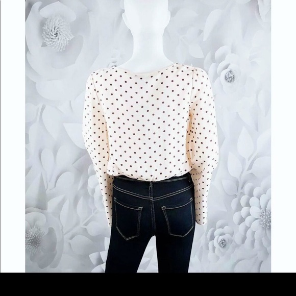 Rue 21 Size XS Polka Dots Bell Sleeve Blouse Top - Picture 5 of 8